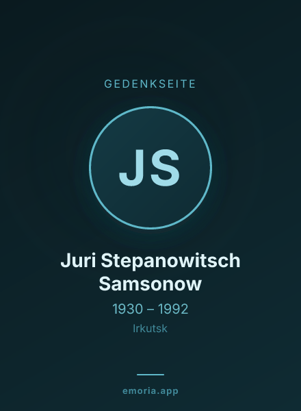 Gedenkportrait von Juri Stepanowitsch Samsonow