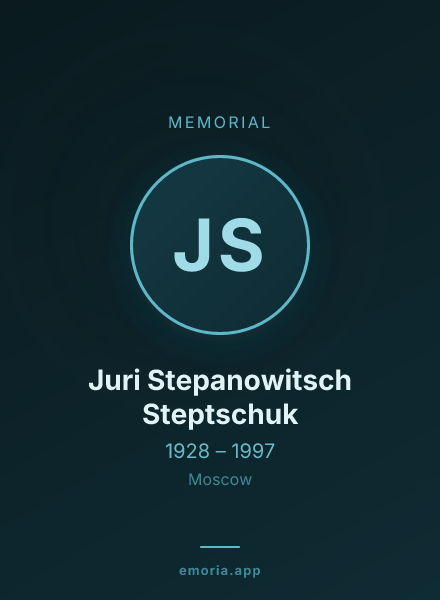 Memorial portrait of Juri Stepanowitsch Steptschuk