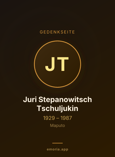 Gedenkportrait von Juri Stepanowitsch Tschuljukin