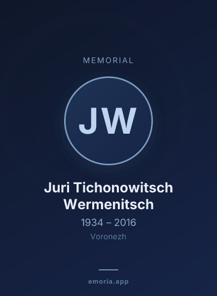 Memorial portrait of Juri Tichonowitsch Wermenitsch