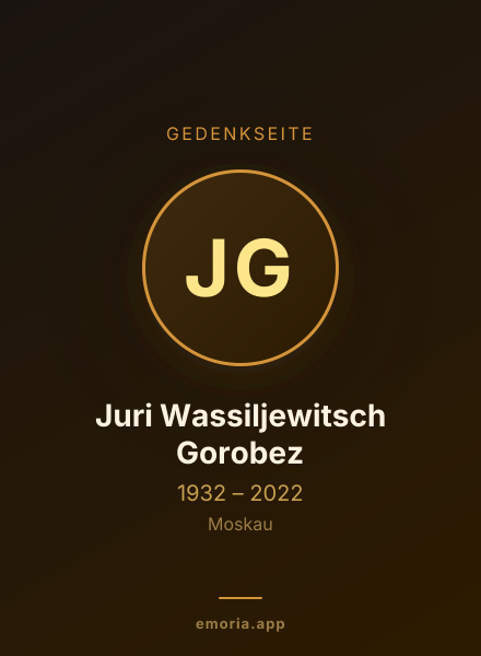 Gedenkportrait von Juri Wassiljewitsch Gorobez