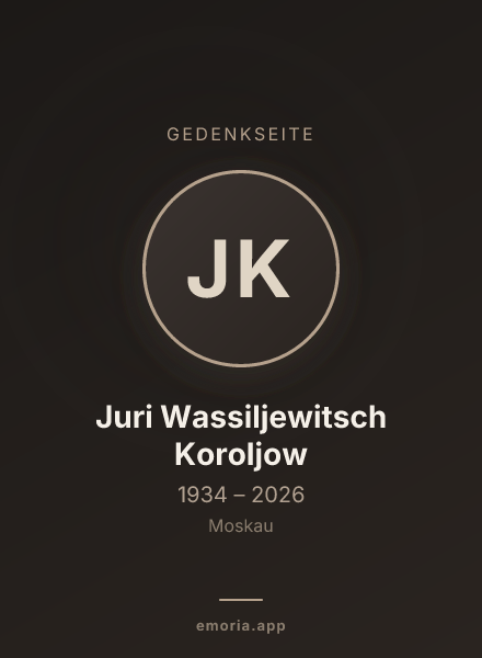 Gedenkportrait von Juri Wassiljewitsch Koroljow
