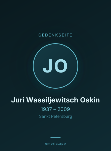 Gedenkportrait von Juri Wassiljewitsch Oskin
