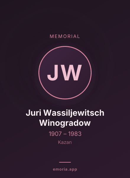 Memorial portrait of Juri Wassiljewitsch Winogradow