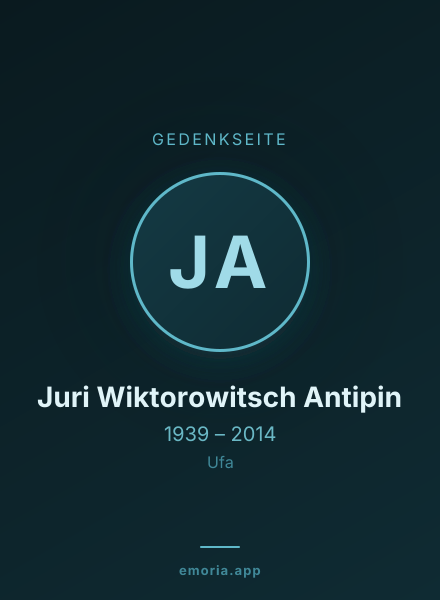 Gedenkportrait von Juri Wiktorowitsch Antipin