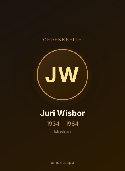 Gedenkportrait von Juri Wisbor
