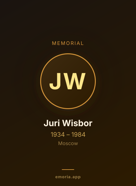 Memorial portrait of Juri Wisbor