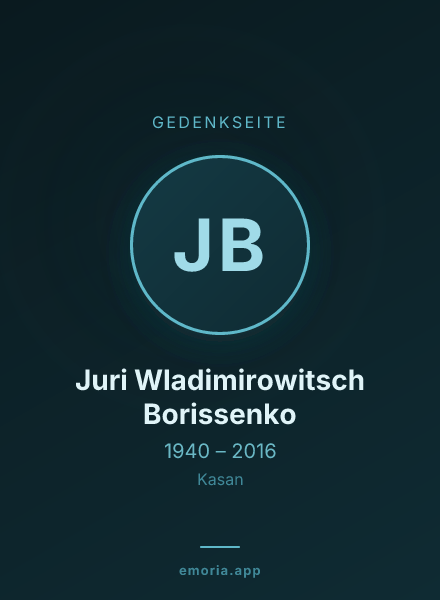 Gedenkportrait von Juri Wladimirowitsch Borissenko