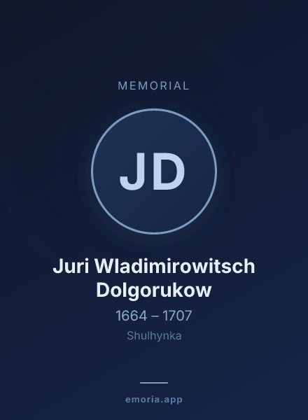 Memorial portrait of Juri Wladimirowitsch Dolgorukow