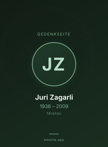 Gedenkportrait von Juri Zagarli