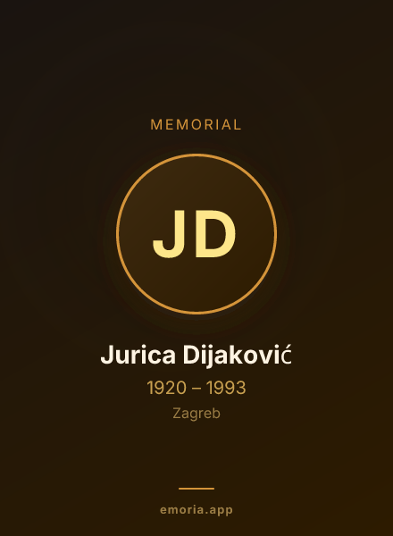 Memorial portrait of Jurica Dijaković