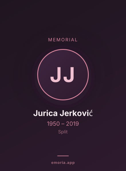 Memorial portrait of Jurica Jerković