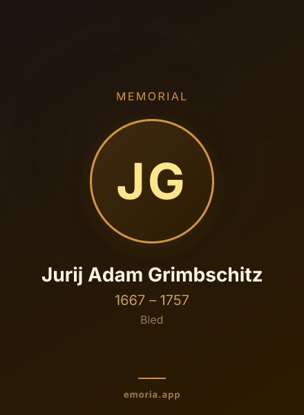 Memorial portrait of Jurij Adam Grimbschitz