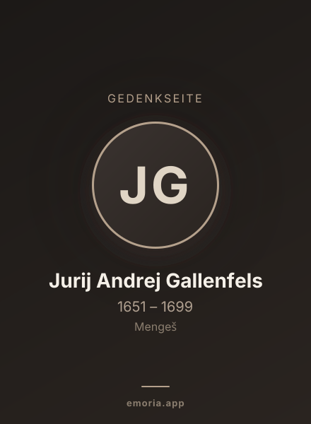 Gedenkportrait von Jurij Andrej Gallenfels