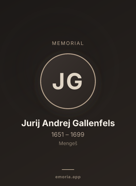 Memorial portrait of Jurij Andrej Gallenfels