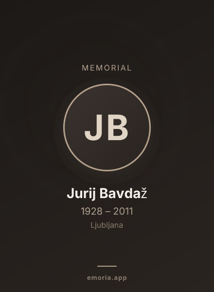 Memorial portrait of Jurij Bavdaž