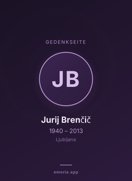 Gedenkportrait von Jurij Brenčič
