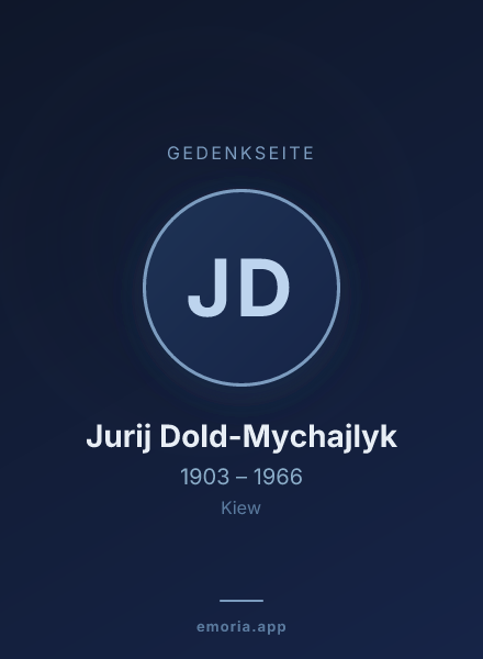 Gedenkportrait von Jurij Dold-Mychajlyk
