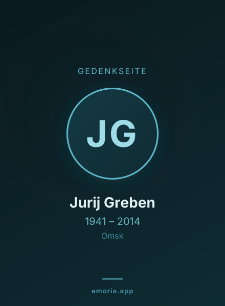 Gedenkportrait von Jurij Greben