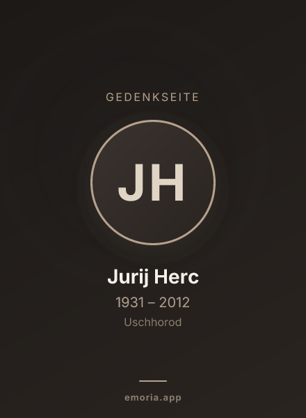 Gedenkportrait von Jurij Herc