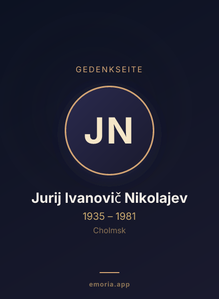 Gedenkportrait von Jurij Ivanovič Nikolajev
