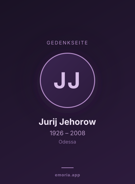 Gedenkportrait von Jurij Jehorow