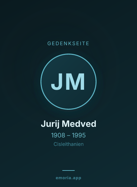 Gedenkportrait von Jurij Medved