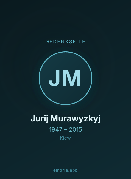 Gedenkportrait von Jurij Murawyzkyj