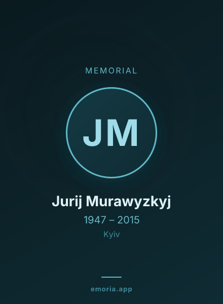 Memorial portrait of Jurij Murawyzkyj