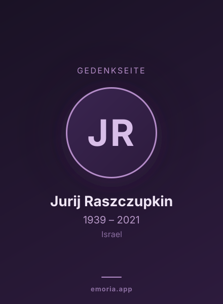 Gedenkportrait von Jurij Raszczupkin