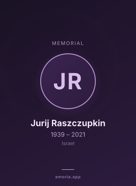 Memorial portrait of Jurij Raszczupkin