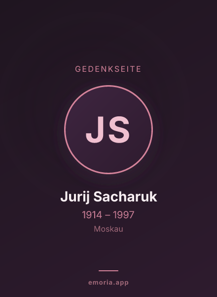 Gedenkportrait von Jurij Sacharuk