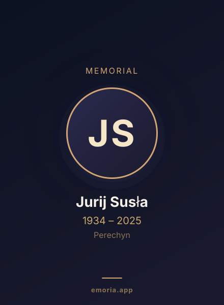 Memorial portrait of Jurij Susła