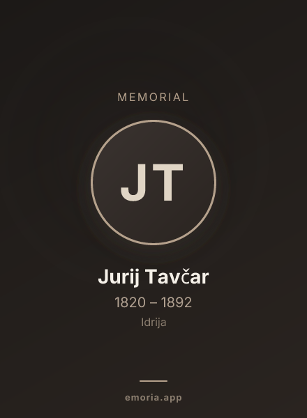 Memorial portrait of Jurij Tavčar