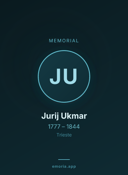 Memorial portrait of Jurij Ukmar