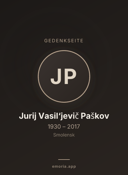 Gedenkportrait von Jurij Vasil‘jevič Paškov
