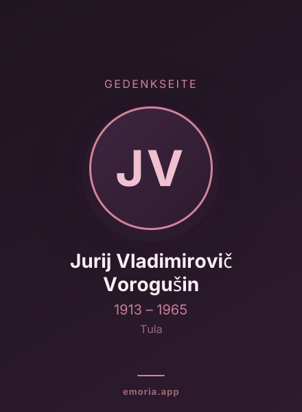 Gedenkportrait von Jurij Vladimirovič Vorogušin