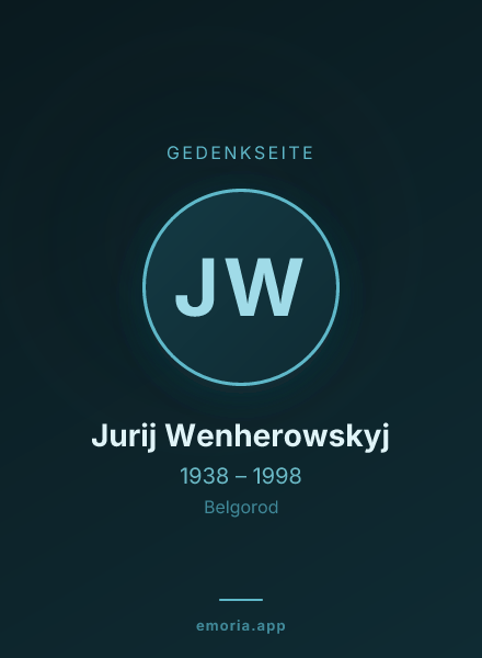 Gedenkportrait von Jurij Wenherowskyj