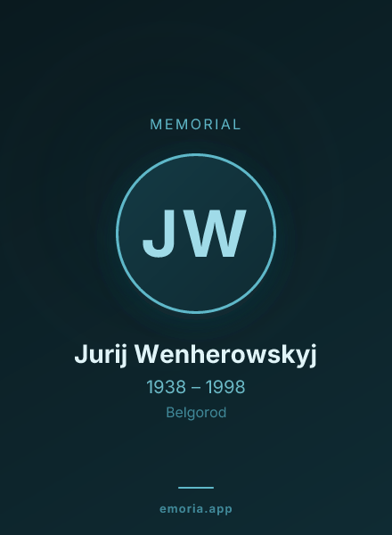 Memorial portrait of Jurij Wenherowskyj