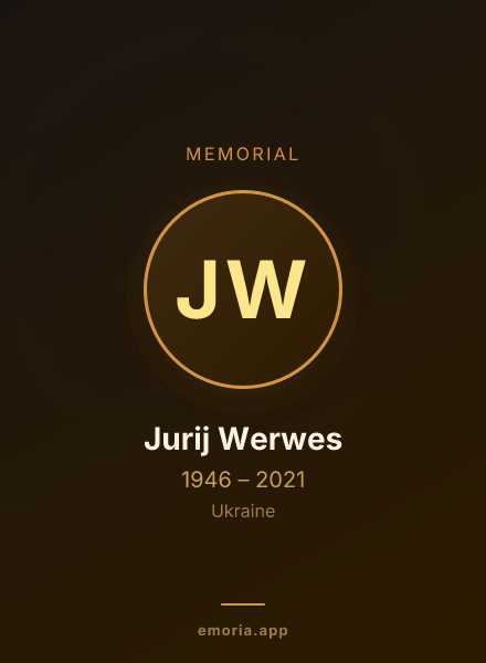 Memorial portrait of Jurij Werwes