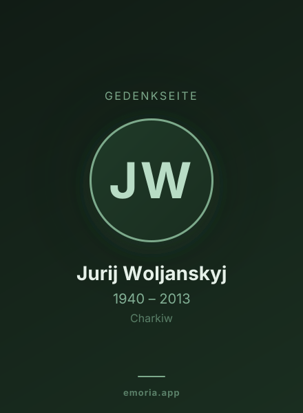 Gedenkportrait von Jurij Woljanskyj