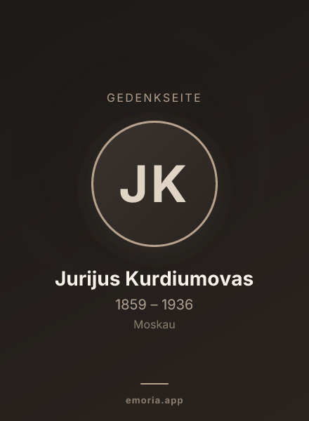 Gedenkportrait von Jurijus Kurdiumovas