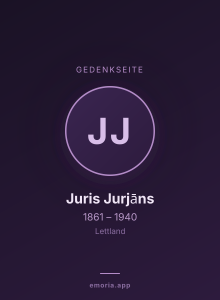 Gedenkportrait von Juris Jurjāns