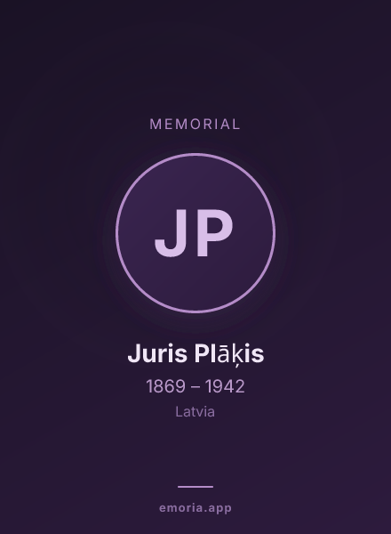 Memorial portrait of Juris Plāķis