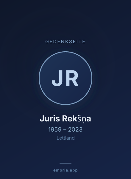 Gedenkportrait von Juris Rekšņa