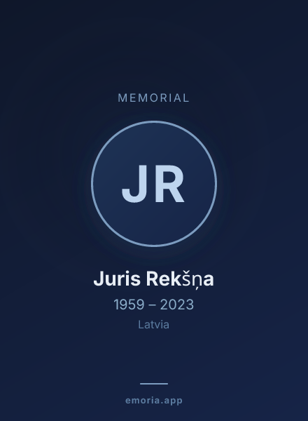 Memorial portrait of Juris Rekšņa