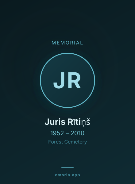 Memorial portrait of Juris Rītiņš