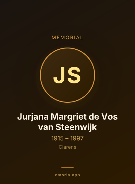Memorial portrait of Jurjana Margriet de Vos van Steenwijk