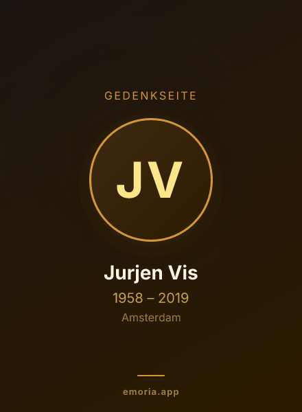 Gedenkportrait von Jurjen Vis