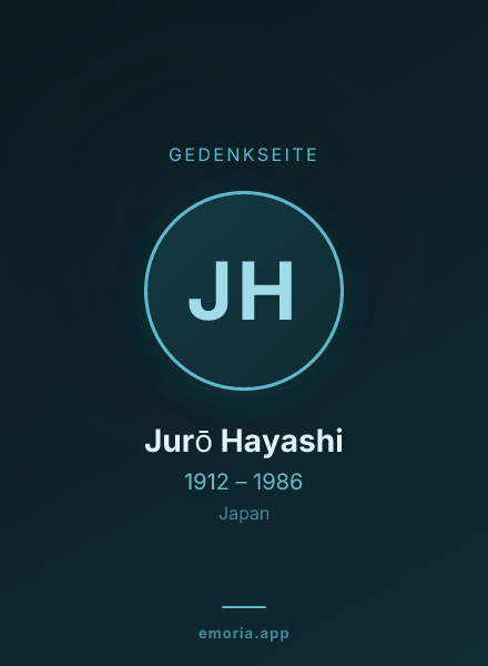 Gedenkportrait von Jurō Hayashi